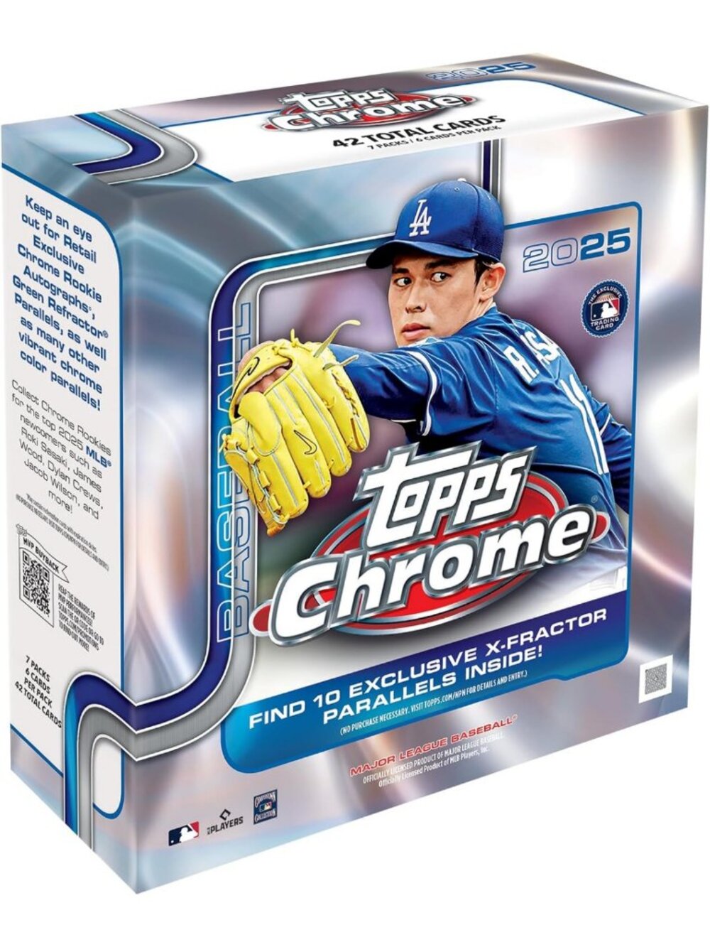 2025 MLB Baseball Mega Box - Factory Sealed Topps Chrome Cards - Collectible Set